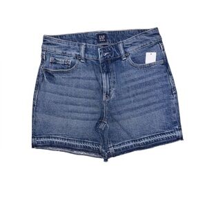 GAP Girls Blue Denim Stretch Midi Shorts, size 14